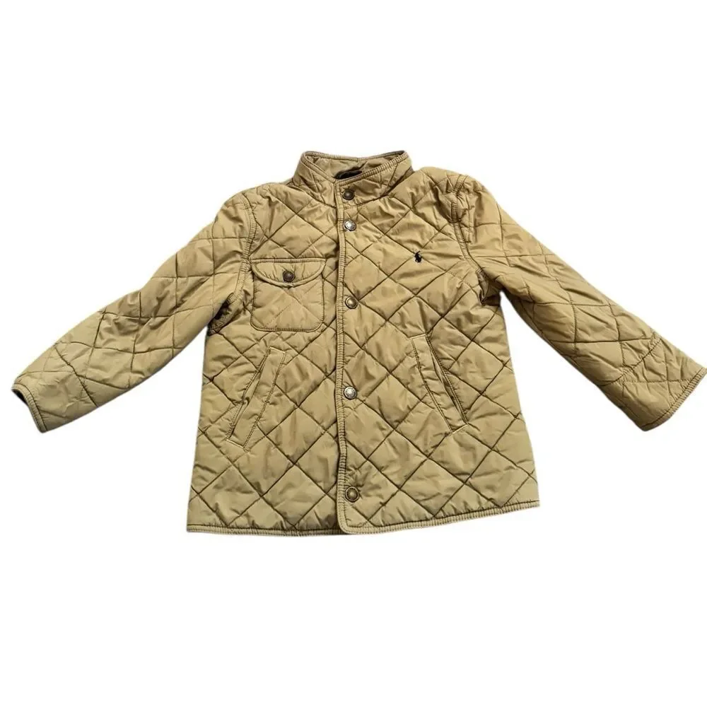 Polo Ralph Lauren Quilted Tan Light Puffer Jacket Kids 6